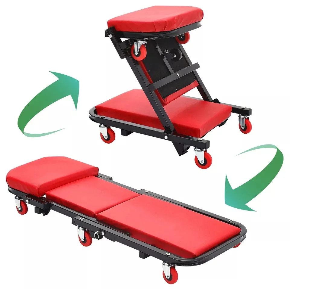 Hukums 40 Inch 2 In 1 Foldable Car Creeper Cum Stool For Workshop| Mechanical & Automobile Industry image 1