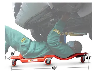 Hukums Heavy-Duty 40 inch Long Mechanic Creeper With Soft Padded Head Rest thumbnail 1