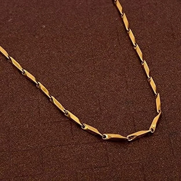 H2 Fashion Collection Elegant Gold-Plated Chain for Men & Women | Lightweight Necklace | Durable Link Design Gold Chain for Gifting & Fashion | Stylish Unisex Jewelry Chain for Everyday Use image 1