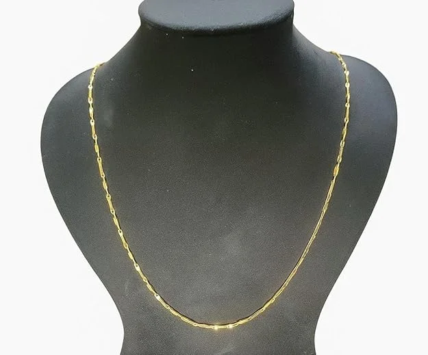 H2 Fashion Collection Elegant Gold-Plated Chain for Men & Women | Lightweight Necklace | Durable Link Design Gold Chain for Gifting & Fashion | Stylish Unisex Jewelry Chain for Everyday Use image 2