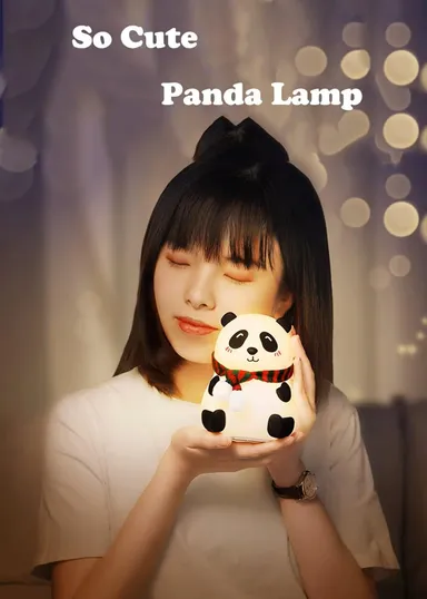 Panda Silicone LED Night Light | Mini Rechargeable Soft Touch Animal Lamp for Kids Bedroom Nursery Baby Eye‑Friendly Night Light thumbnail 6