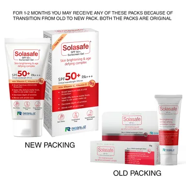 Regaliz Solasafe Sunscreen Gel SPF 50+ Broad Spectrum UVA UVB Water-Resistant Lightweight Non-Greasy Matte Finish for All Skin Types Daily Use Anti-Ageing Sun Protection thumbnail 3