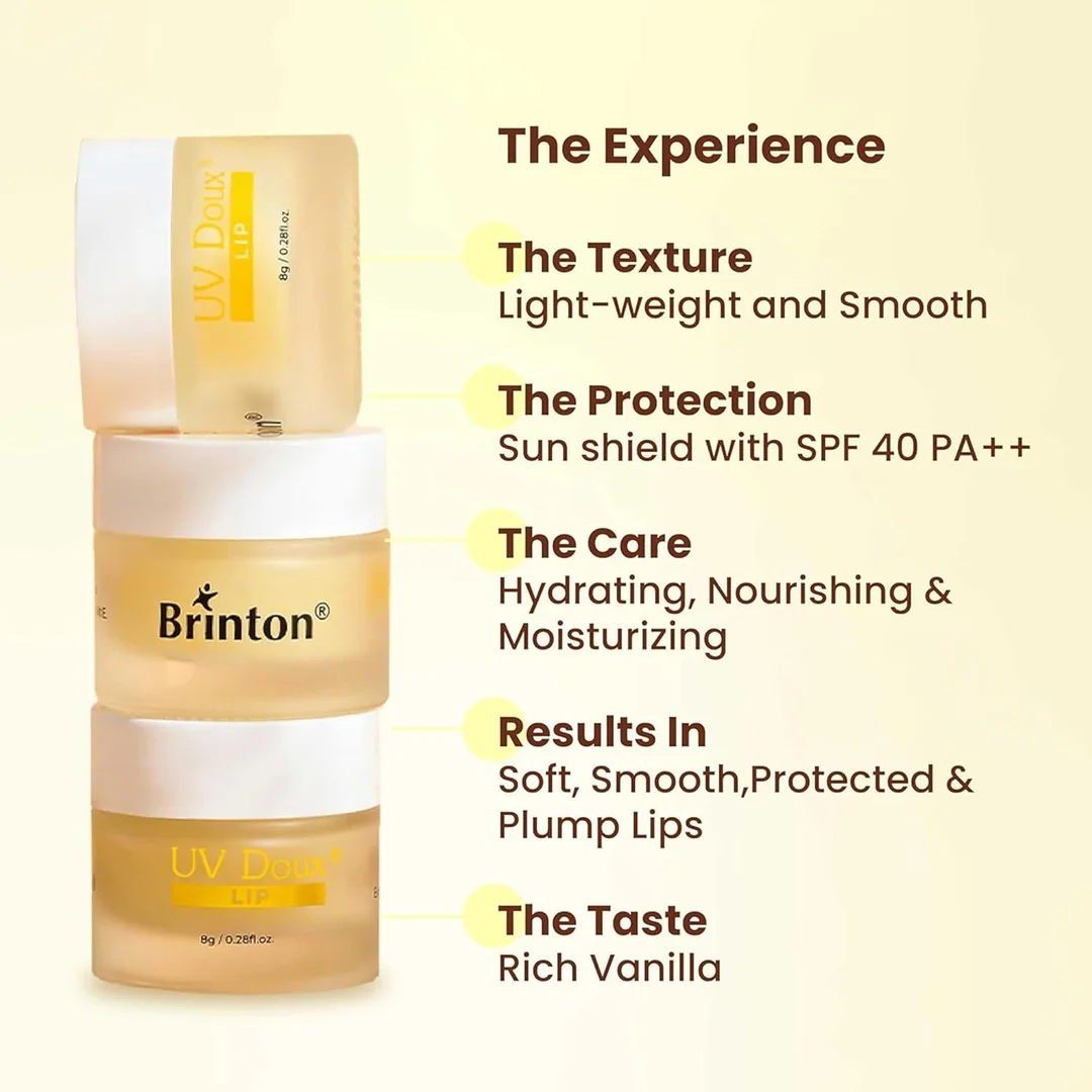 UV Doux Lip Lightening Balm SPF 40 PA++ 8 g | Almond & Olive Oil Vitamin-E Lip Care | Pigmented & Dry Lips Daily Use Hydrating Sun Protection Balm image 4