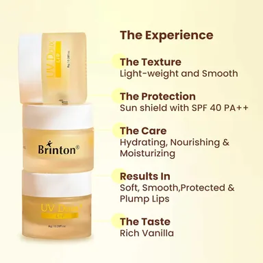 UV Doux Lip Lightening Balm SPF 40 PA++ 8 g | Almond & Olive Oil Vitamin-E Lip Care | Pigmented & Dry Lips Daily Use Hydrating Sun Protection Balm thumbnail 3