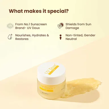 UV Doux Lip Lightening Balm SPF 40 PA++ 8 g | Almond & Olive Oil Vitamin-E Lip Care | Pigmented & Dry Lips Daily Use Hydrating Sun Protection Balm thumbnail 5