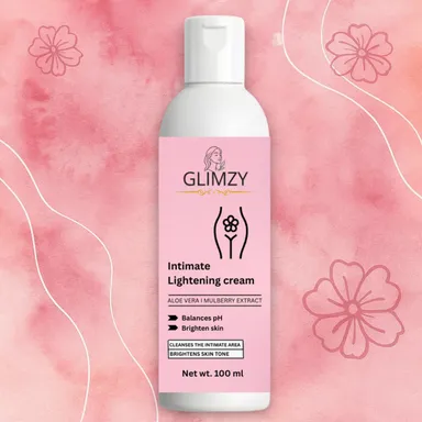 Glimzy Intimate Lightening Cream for Women | pH Balancing, Brightening & Odour Control | Aloe Vera & Mulberry Extract | 100 ml thumbnail 2