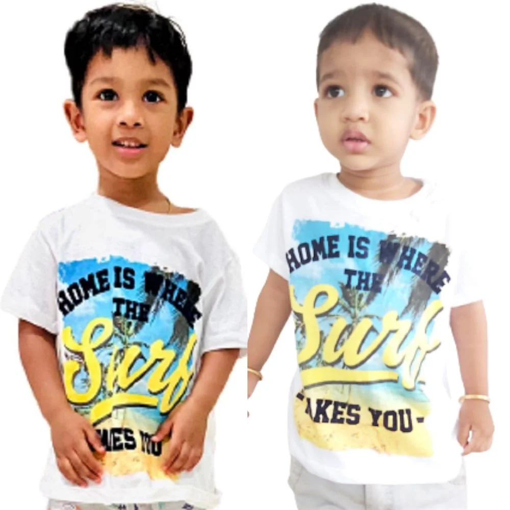Boys Cotton Flock Print T-Shirt for Ages 1-7 Years | Soft & Comfortable Casual Wear image 3