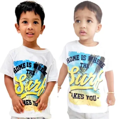 Boys Cotton Flock Print T-Shirt for Ages 1-7 Years | Soft & Comfortable Casual Wear thumbnail 2