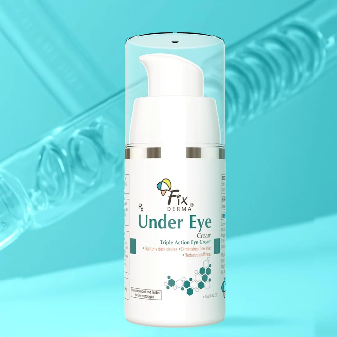 Fixderma Under Eye Cream 15 g – Dark Circle, Puffiness & Fine-Line Control Triple Action Eye Cream, Paraben-Free Skin-Tightening Formula for Youthful Eyes India image 3