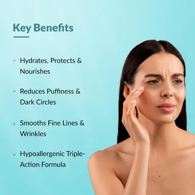 Fixderma Under Eye Cream 15 g – Dark Circle, Puffiness & Fine-Line Control Triple Action Eye Cream, Paraben-Free Skin-Tightening Formula for Youthful Eyes India thumbnail 3