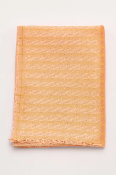 Premium Peach Jacquard Unstitched Blouse Piece | Soft Silk Finish | 1 Meter Fabric for Saree Blouse thumbnail 0