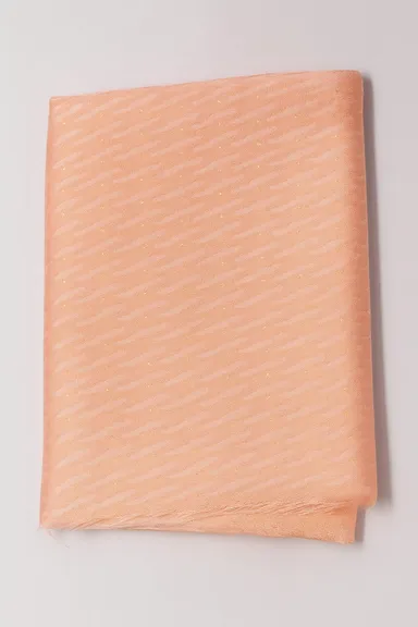 Premium Peach Jacquard Unstitched Blouse Piece | Soft Silk Finish | 1 Meter Fabric for Saree Blouse thumbnail 1