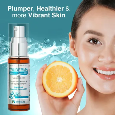 Regaliz Truderma Vitamin C Serum 20% 20 ml | Brightening & Anti-Aging Hyaluronic Acid Serum for Even Tone| Wrinkle Reduction & Deep Hydration thumbnail 4