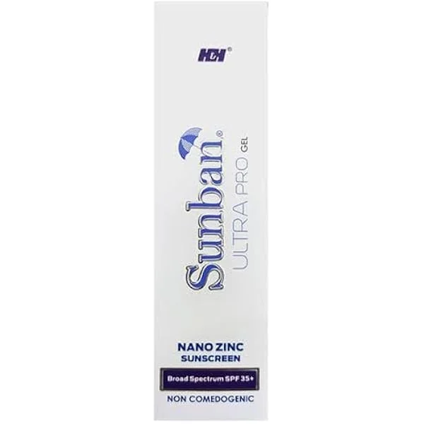Sunban Ultra Pro Gel SPF 35+ PA+++ 60 gm | Nano Zinc Broad Spectrum Sunscreen Gel for All Skin Types| Lightweight UV Protection & Daily Use image 1