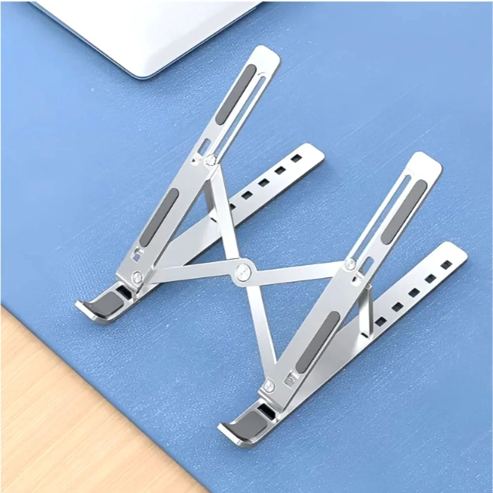 Aluminum Laptop Stand | Foldable Ergonomic Design| Height Adjustable|Anti-Slip Portable Cooling Stand for Office & Home image 7