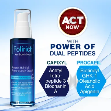 Folirich 60 mL Hair Growth Serum | Hair Fall Control & Scalp Strengthening Treatment for Fuller Thicker Healthy Hair (Men & Women) thumbnail 3