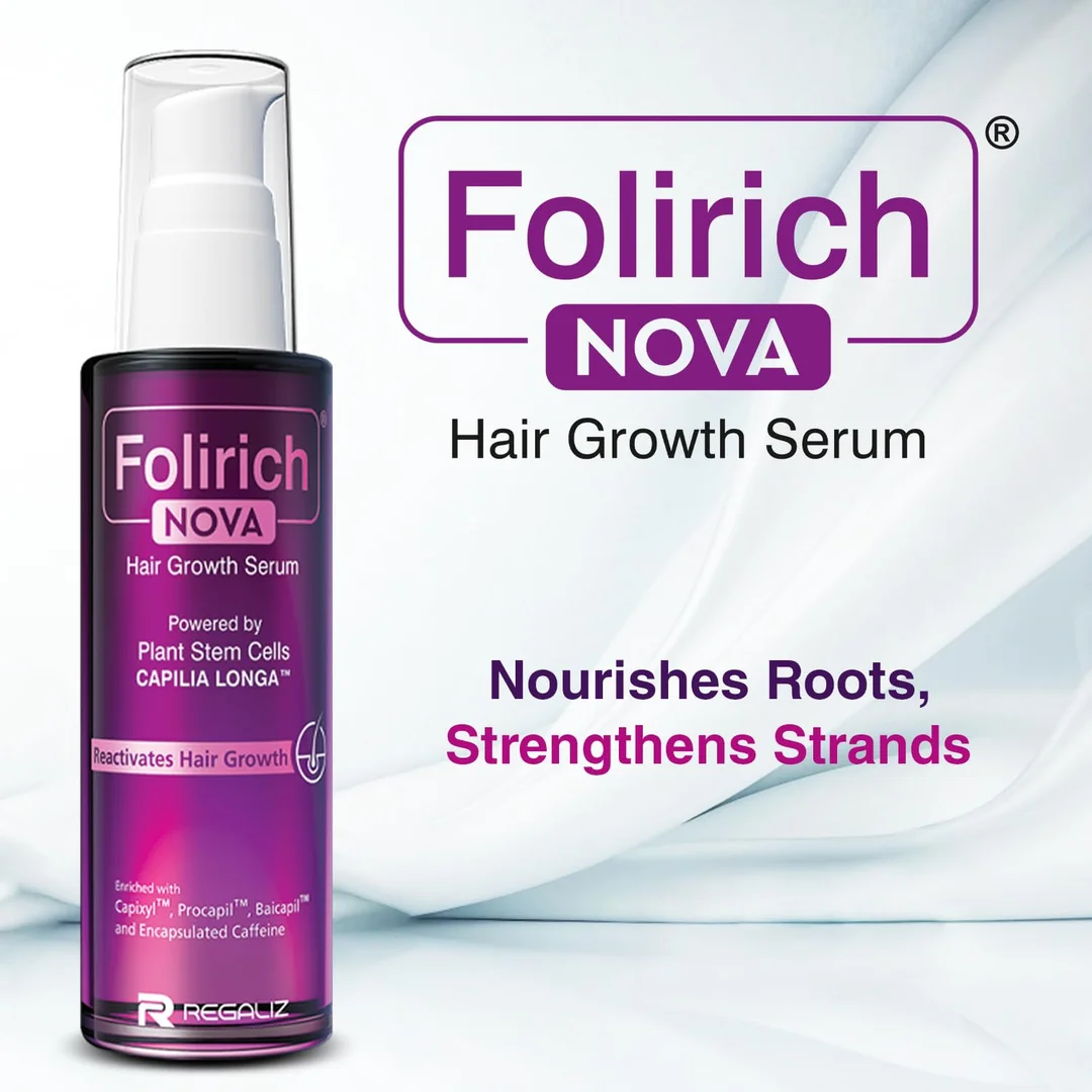 Regaliz Folirich Nova 50 mL Hair Growth Serum | Capixyl Procapil Baicapil & Plant Stem | Cell Hair Fall Control Scalp Strengthening Treatment (Men & Women) image 7