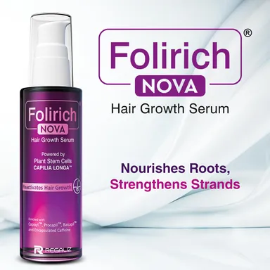 Regaliz Folirich Nova 50 mL Hair Growth Serum | Capixyl Procapil Baicapil & Plant Stem | Cell Hair Fall Control Scalp Strengthening Treatment (Men & Women) thumbnail 6