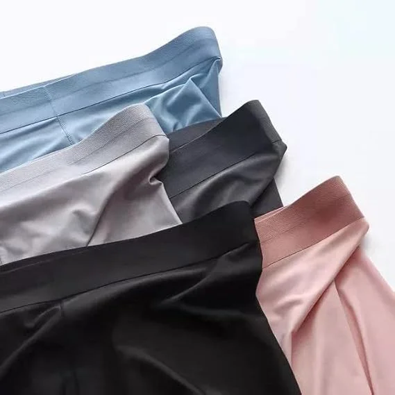 Ice Silk Briefs Men Boxer Brief | Men Extra-Thin Ice Silk Elasticity Suitable for 80–95 cm waist pack of 1| multicolor image 4