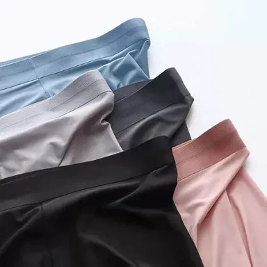 Ice Silk Briefs Men Boxer Brief | Men Extra-Thin Ice Silk Elasticity Suitable for 80–95 cm waist pack of 1| multicolor  thumbnail 3