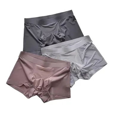 Ice Silk Briefs Men Boxer Brief | Men Extra-Thin Ice Silk Elasticity Suitable for 80–95 cm waist pack of 1| multicolor 