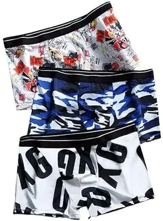Men’s Ice Silk Ultra‑Thin Breathable Boxer Briefs Pack of 4 | Multicolor SIZE -M| Skin‑Friendly Spandex Blend| Moisture‑Wicking, Quick‑Dry| Anti‑Bacterial Comfort Underwear for Hot Indian Climate