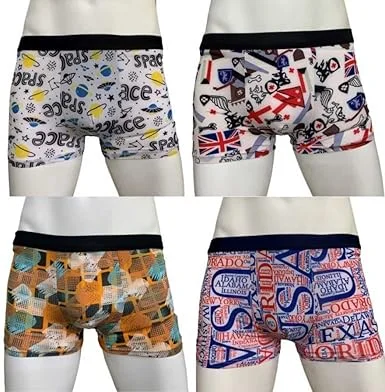 Printed Cotton |Ice‑Silk Blend Mid‑Waist Men’s Boxer Briefs Pack of 2 SIZE -XL | Multicolor Elastic Waistband | Breathable Comfortable Everyday Underwear for Men image 4