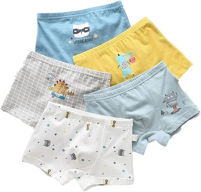 Boys Pure Cotton Underwear | Soft Boyshorts |Kids Boxer Briefs |Hipster Panties (Pack of 4) |SIZE 39-41 image 4