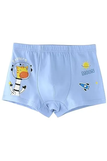 Boys Pure Cotton Underwear | Soft Boyshorts / Kids Boxer Briefs | Hipster Panties |(Pack of 4) size L-50-52 thumbnail 2