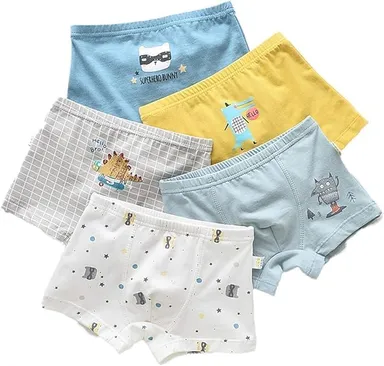  Boys Pure Cotton Underwear | Soft Boyshorts / Kids Boxer Briefs | Hipster Panties (Pack of 4) |SIZE 42-45 thumbnail 2