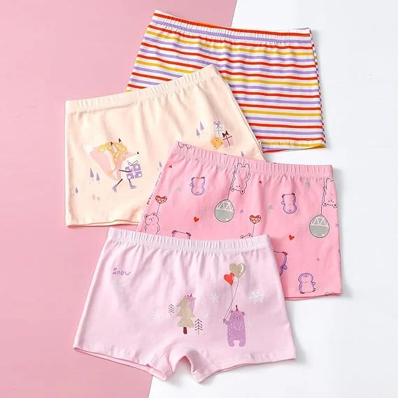 Boys Pure Cotton Underwear | Soft Boyshorts  |Kids Boxer Briefs  |Hipster Panties (Pack of 4) SIZE 42-45 image 3