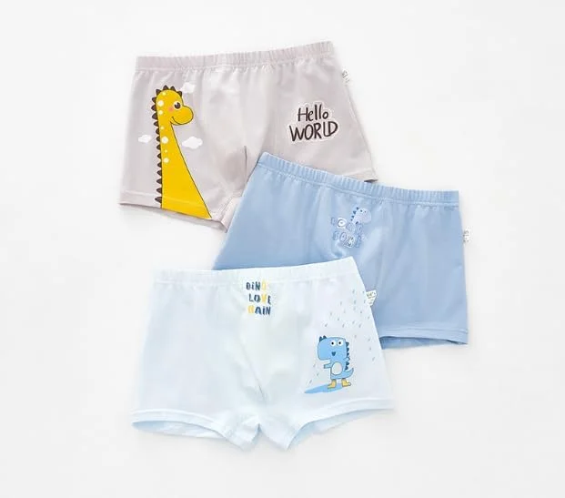 Boys Soft Pure Cotton Boxer Briefs Pack of 4 | breathable kids underwear hipster boyshorts| elastic waistband, skin‑friendly cotton briefs for boys age 6-8yrs| value pack SIZE  48-50 image 2