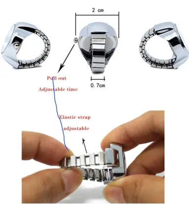 Ring Watch Jewellery Stylish Unisex Finger Ring Watch for Girls/Women/Men/Boys thumbnail 1