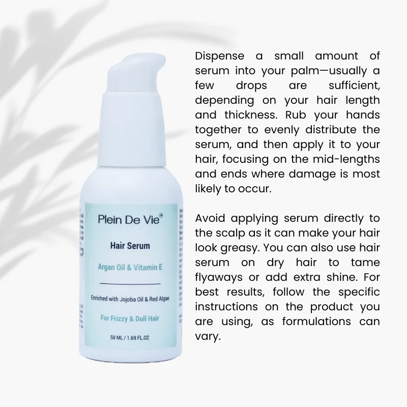 Plein De Vie Hair Serum | Argan Oil & Vitamin E |Smooth, Shiny, Frizz‑Free Hair for Men & Women image 3