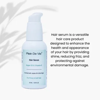Plein De Vie Hair Serum | Argan Oil & Vitamin E |Smooth, Shiny, Frizz‑Free Hair for Men & Women thumbnail 3