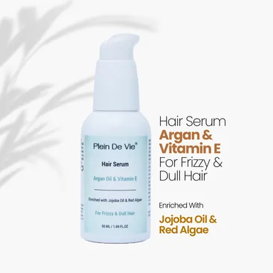 Plein De Vie Hair Serum | Argan Oil & Vitamin E |Smooth, Shiny, Frizz‑Free Hair for Men & Women thumbnail 0