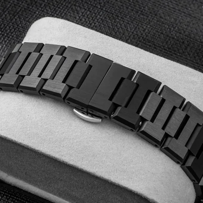 White Designer Dial Watch | Matte Black Analog Wristwatch with Eastern Arabic | Numerals Modern Minimalist Elegant Timepiece for Men image 3