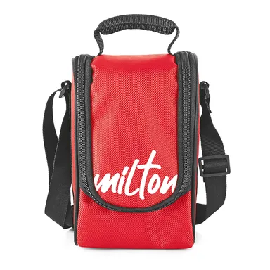 MILTON Tasty 4 Lunch Box – 4-Compartment Leak-Proof Stainless Steel Tiffin with Insulated Fabric Jacket (200 ml + 320 ml x2 + 500 ml) – Portable Office/College/Picnic Tiffin (Red) thumbnail 2