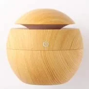 Wood-Finish Ultrasonic Cool Mist Humidifier & Essential Oil Diffuser with 7-Color LED Night Light – Portable Home, Office, Baby Room Humidifier image 2