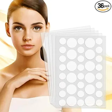 Invisible Hydrocolloid Pimple & Skin-Tag Patch Dots – 36-Pack Acne Spot Remover for All Skin Types (Face & Body)