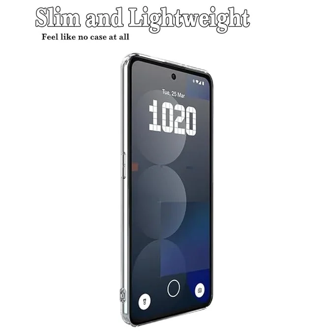 Casotec Nothing Phone 3a Pro 5G | Transparent Back Cover | Slim Soft TPU Silicone Shockproof | Clear Case with Anti Dust Plug Protection image 2