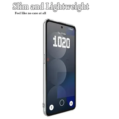 Casotec Nothing Phone 3a Pro 5G | Transparent Back Cover | Slim Soft TPU Silicone Shockproof  | Clear Case with Anti Dust Plug Protection thumbnail 1