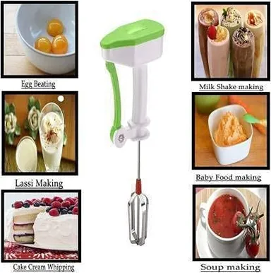 Hand Blender for Kitchen Manual Power-Free Multi-Purpose Whisker  Churner for Milkshake Lassi  Buttermilk  Multi-Color thumbnail 2