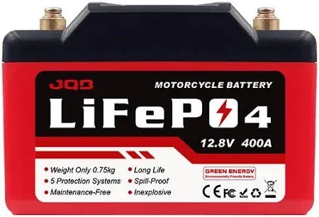 12 Volt LiFePO4 Two Wheeler Starter Battery for Motorcycle and Scooter Lightweight Maintenance Free LFP Power Battery with BMS High Cranking Performance image 1