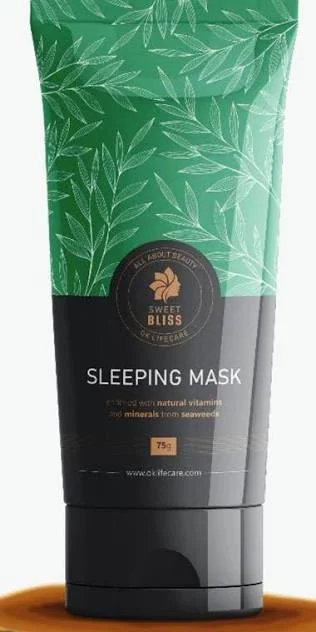 Sweet Bliss Sleeping Mask Night Repair Face Mask 75g Overnight Rejuvenating Skin Treatment with Seaweed Extract Hydrating Anti-Aging Cream for All Skin Types image 1