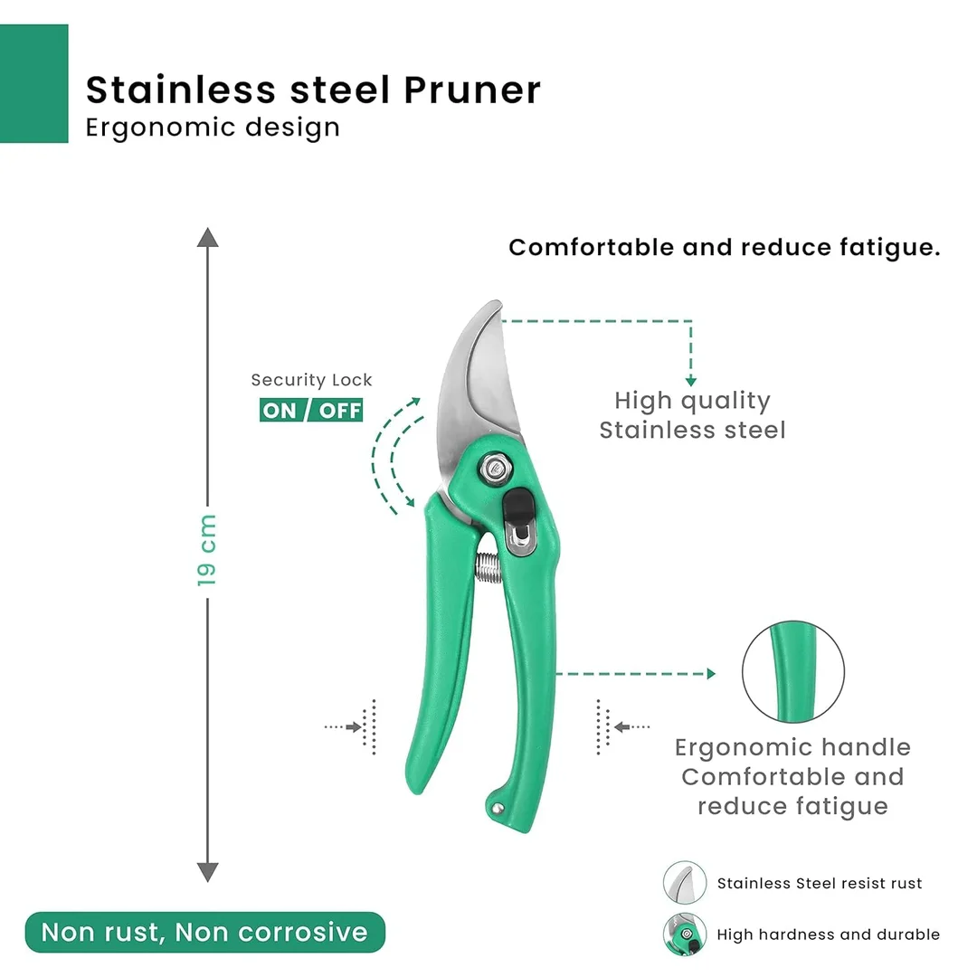 Assorted Hand Pruner Cutter | Heavy Duty Steel Blades | Wood Branch & Grass Trimmer | Home Garden Plant Cutter image 2