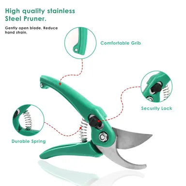 Assorted Hand Pruner Cutter | Heavy Duty Steel Blades | Wood Branch & Grass Trimmer | Home Garden Plant Cutter thumbnail 2