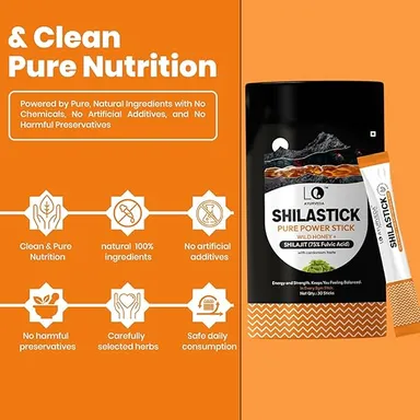 Ayurvedic Shilajit Honey Sticks with Cardamom Flavour 8g × 30 Sachets Natural Energy Booster Strength Stamina Vitality Herbal Wellness Supplement for Men Women India thumbnail 2