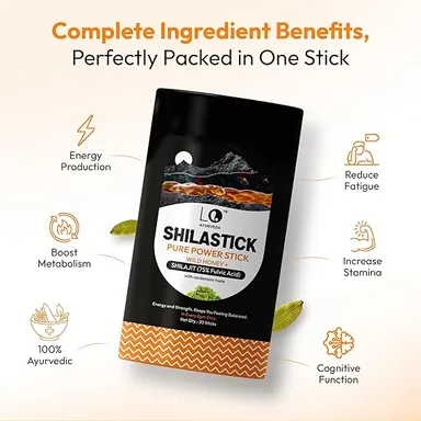 Ayurvedic Shilajit Honey Sticks with Cardamom Flavour 8g × 30 Sachets Natural Energy Booster Strength Stamina Vitality Herbal Wellness Supplement for Men Women India thumbnail 4
