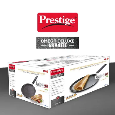 Prestige Omega Deluxe Granite Dosa Tawa 280mm Black | Nonstick Aluminium Pan for Indian Cooking | Easy Clean, Durable, Anti-Scratch, Heat Resistant thumbnail 5
